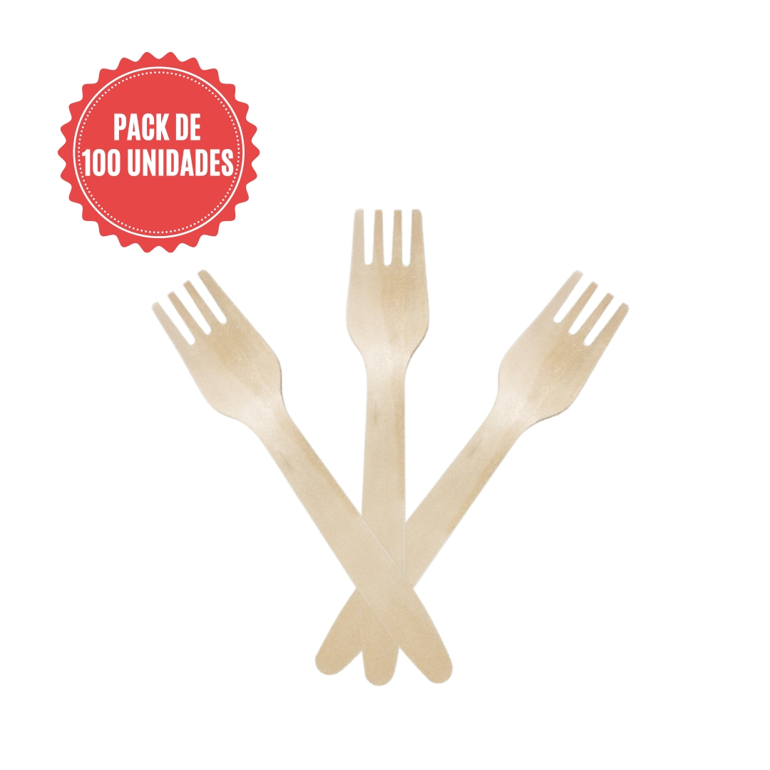 Tenedor Madera (100 unidades) Tenedor Madera (100 unidades)